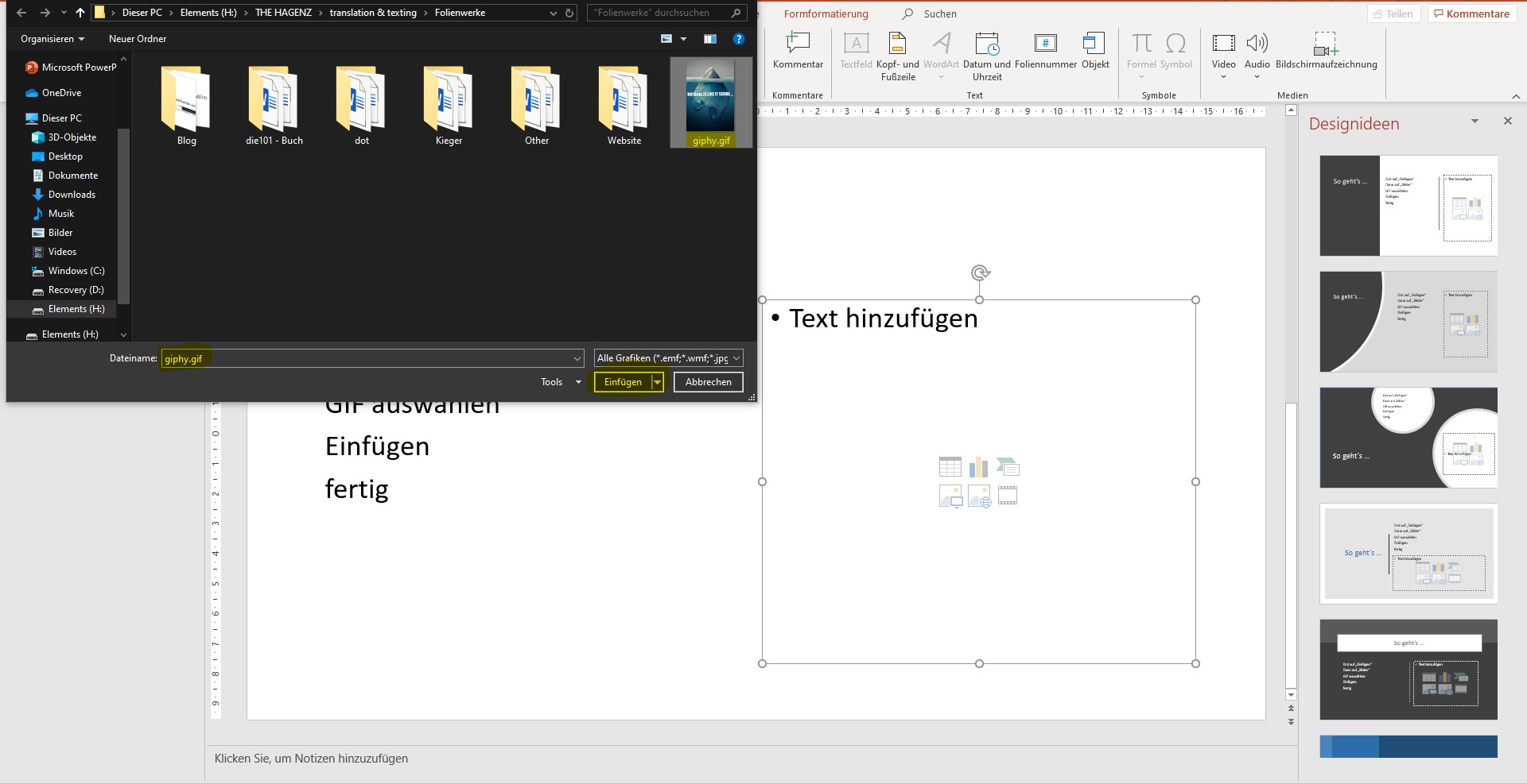 GIF auf PowerPoint-Slides einfügen – So geht’s!